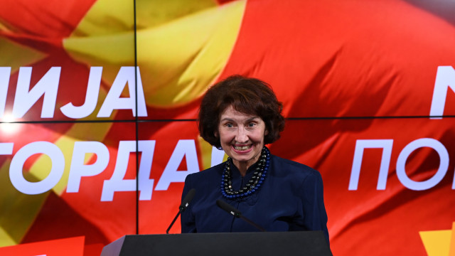 Gordana Siljanovska was sworn in as the president of 'Macedonia'